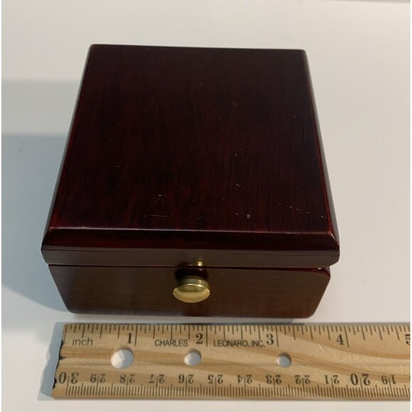 Stuart Austin Quartz Clock Captains Desk Wooden Hinged Box Dept Defense Emblem - Picture 11 of 11